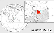 Blank Location Map of Mavago, highlighted country