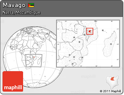 Blank Location Map of Mavago, highlighted parent region, within the entire country