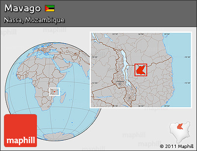 Gray Location Map of Mavago
