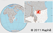 Gray Location Map of Mavago, highlighted country