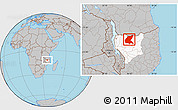 Gray Location Map of Mavago, highlighted parent region
