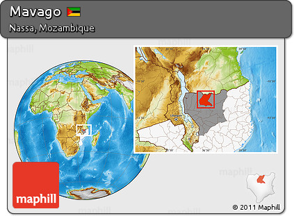 Physical Location Map of Mavago, highlighted country, highlighted parent region