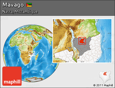 Physical Location Map of Mavago, highlighted country, highlighted parent region
