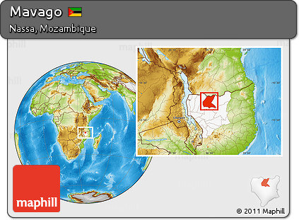 Physical Location Map of Mavago, highlighted parent region