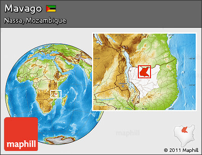 Physical Location Map of Mavago, highlighted parent region