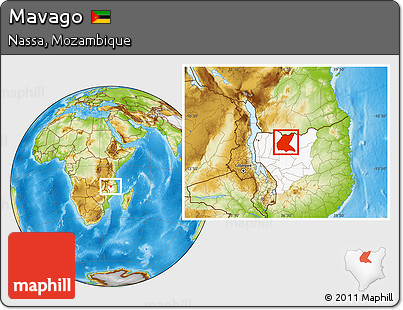 Physical Location Map of Mavago, highlighted parent region