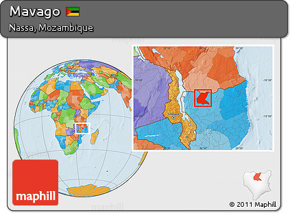Political Location Map of Mavago