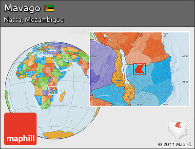 Political Location Map of Mavago