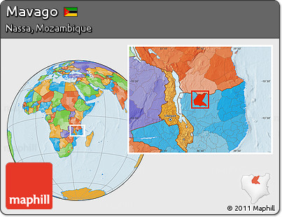 Political Location Map of Mavago