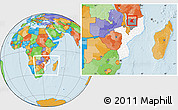 Political Location Map of Mavago, highlighted country, highlighted parent region, within the entire country
