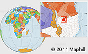Political Location Map of Mavago, highlighted country