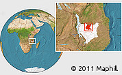 Satellite Location Map of Mavago, highlighted parent region