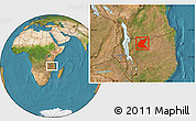 Satellite Location Map of Mavago