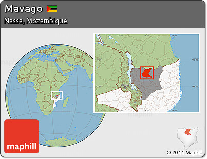 Savanna Style Location Map of Mavago, highlighted country, highlighted parent region