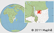 Savanna Style Location Map of Mavago, highlighted country