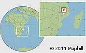 Savanna Style Location Map of Mavago, highlighted parent region, within the entire country
