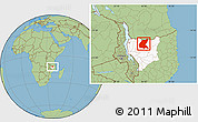 Savanna Style Location Map of Mavago, highlighted parent region
