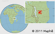 Savanna Style Location Map of Mavago
