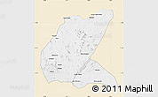 Classic Style Map of Mavago, single color outside