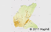 Physical Map of Mavago, cropped outside