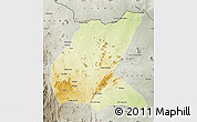Physical Map of Mavago, semi-desaturated