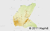 Physical Map of Mavago, single color outside