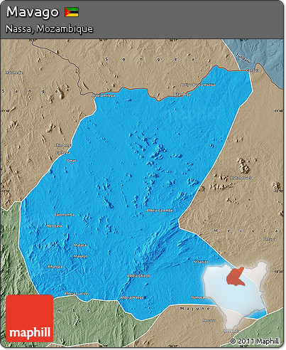 Political Map of Mavago, semi-desaturated