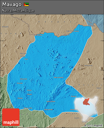 Political Map of Mavago, semi-desaturated