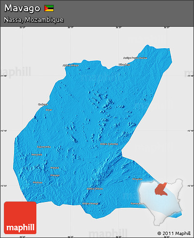 Political Map of Mavago, single color outside