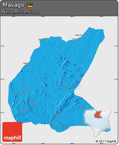 Political Map of Mavago, single color outside