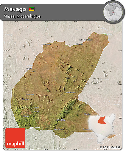 Satellite Map of Mavago, lighten