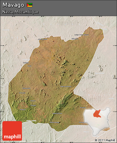 Satellite Map of Mavago, lighten