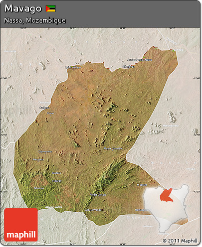Satellite Map of Mavago, lighten