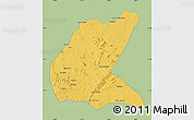 Savanna Style Map of Mavago, single color outside