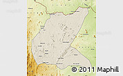 Shaded Relief Map of Mavago, physical outside