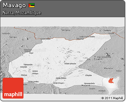 Gray Panoramic Map of Mavago