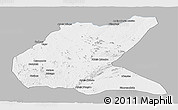 Gray Panoramic Map of Mavago, single color outside