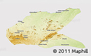 Physical Panoramic Map of Mavago, cropped outside