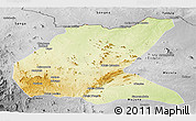 Physical Panoramic Map of Mavago, desaturated