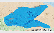 Political Panoramic Map of Mavago, lighten