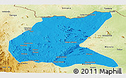 Political Panoramic Map of Mavago, physical outside