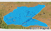 Political Panoramic Map of Mavago, satellite outside