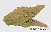 Satellite Panoramic Map of Mavago, cropped outside