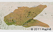Satellite Panoramic Map of Mavago, lighten