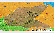 Satellite Panoramic Map of Mavago, political outside