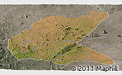 Satellite Panoramic Map of Mavago, semi-desaturated