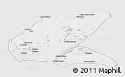 Silver Style Panoramic Map of Mavago, single color outside