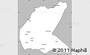 Gray Simple Map of Mavago, cropped outside