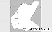 Gray Simple Map of Mavago, single color outside