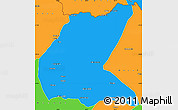 Political Simple Map of Mavago